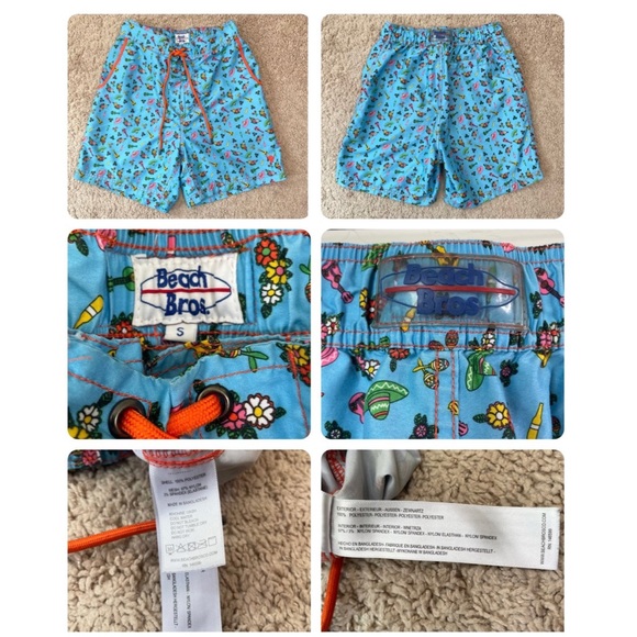 Beach Bros Cinco de Mayo Men’s Novelty Printed Swim Trunks Sombreros Size Small - Picture 8 of 15